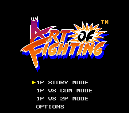 Art of Fighting Title Screen